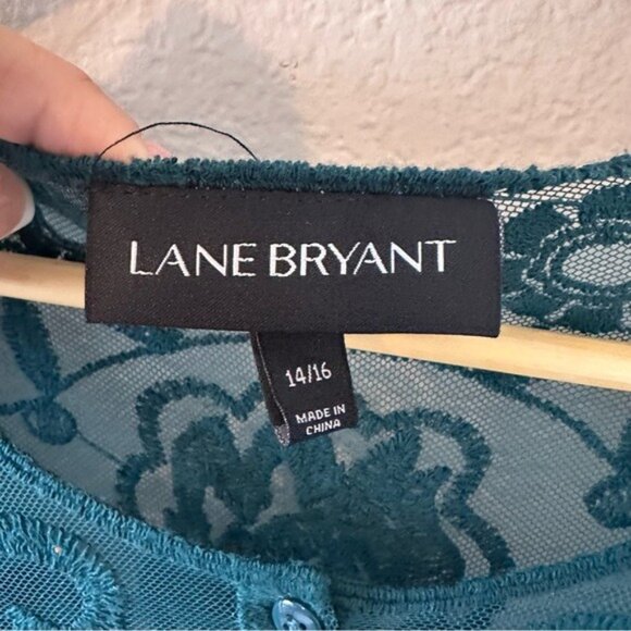 Lane Bryant Size 16 Embroidered Mesh Babydoll Top Coquette Romantic Fairycore - Picture 9 of 12